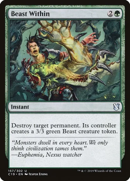 Beast Within, Magic card C19 157 — Commander 2019 set
