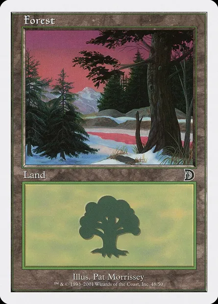 Forest, Magic card DKM 48 — Deckmasters set