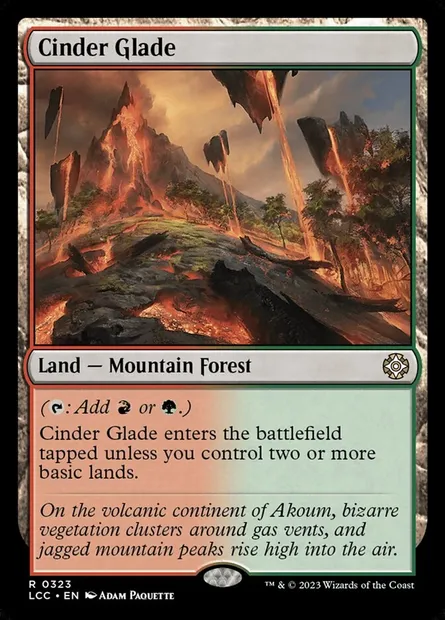 Cinder Glade, Magic card LCC 323 — The Lost Caverns of Ixalan Commander set
