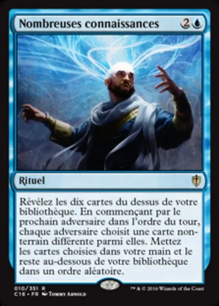 Nombreuses connaissances, carte Magic C16 10 — extension Commander 2016