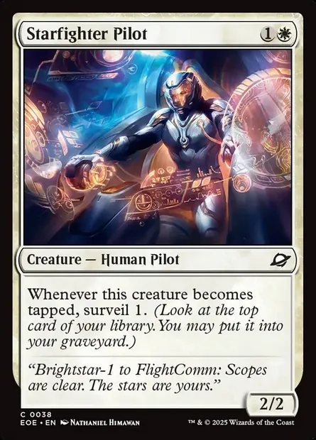 Starfighter Pilot, Magic card EOE 38 — Edge of Eternities set