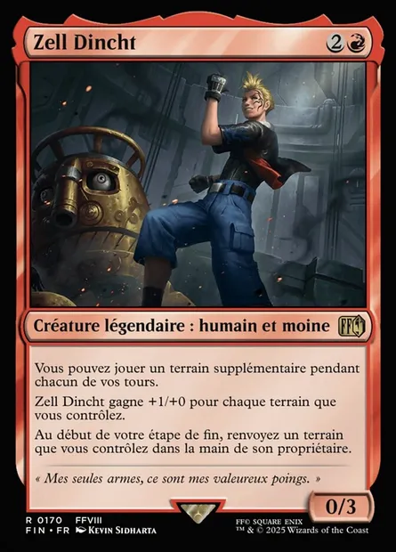 Zell Dincht, carte Magic FIN 170 — extension Final Fantasy