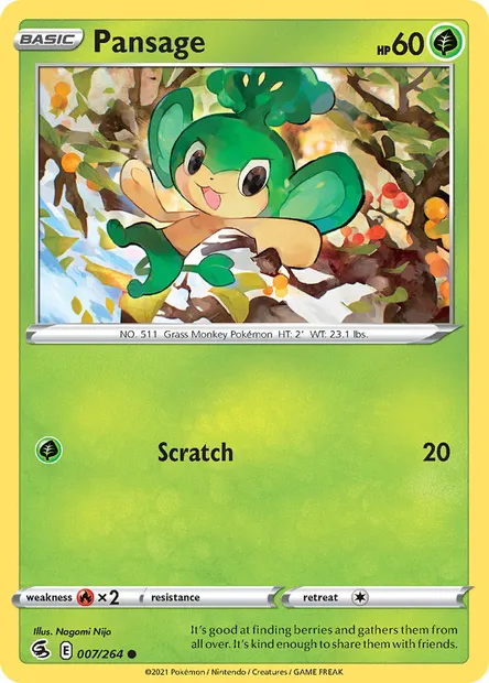 Pansage, Pokémon card FST 7 — Fusion Strike set
