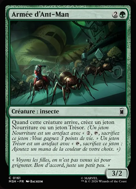 Armée d'Ant-Man, carte Magic MSH 161 — extension Marvel Super Heroes