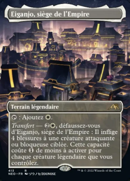 Eiganjo, siège de l'Empire, carte Magic NEO 413 — extension Kamigawa: La Dynastie Néon