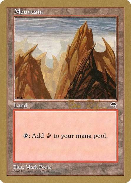 Mountain, Magic card WC98 br343 — World Championship Decks 1998 set
