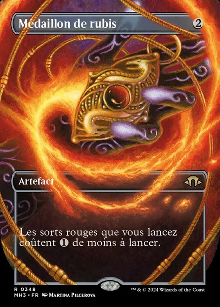 Médaillon de rubis, carte Magic MH3 348 — extension Modern Horizons 3