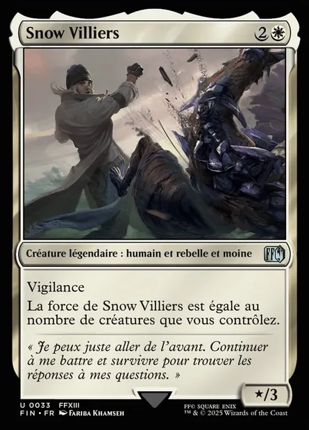 Snow Villiers, carte Magic FIN 33 — extension Final Fantasy