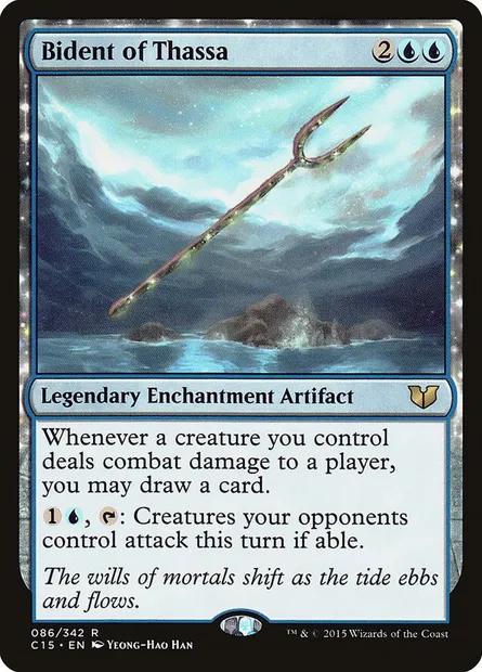 Bident of Thassa, Magic card C15 86 — Commander 2015 set
