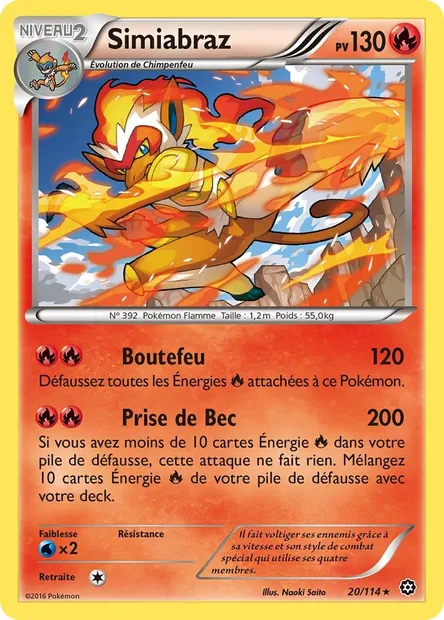 Simiabraz, carte Pokémon STS 20 — extension Offensive Vapeur
