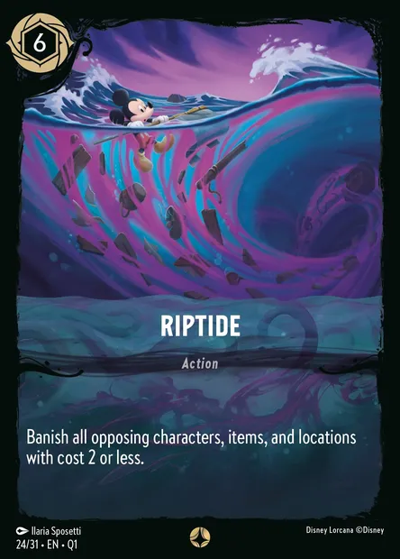 Riptide, Disney Lorcana card Q1-024 — Illumineer's Quest: Deep Trouble set