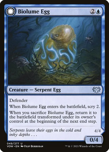 Biolume Egg // Biolume Serpent, Magic card VOW 49 — Innistrad: Crimson Vow set