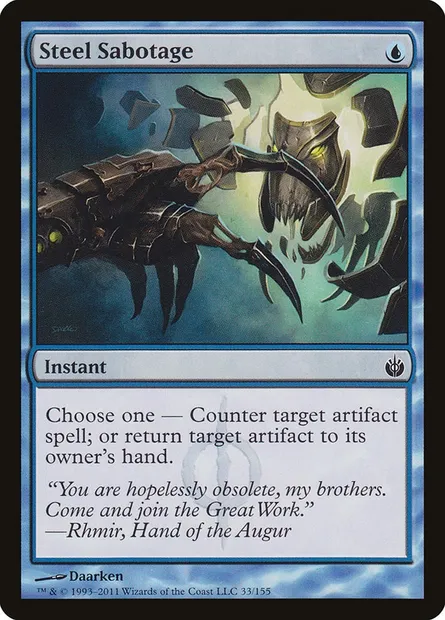 Steel Sabotage, Magic card MBS 33 — Mirrodin Besieged set