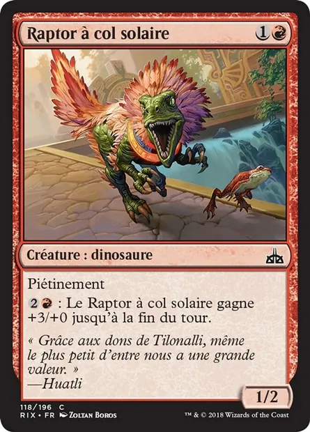 Raptor à col solaire, carte Magic RIX 118 — extension Les combattants d'Ixalan