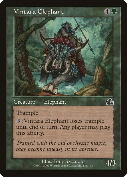 Vintara Elephant, Magic card PCY 131 — Prophecy set