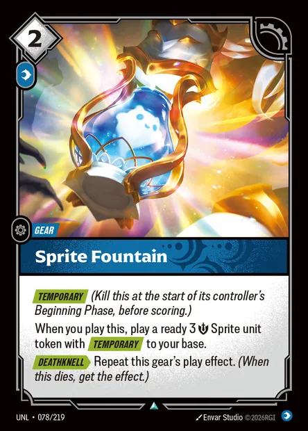 Sprite Fountain, carte Riftbound UNL 078 — extension Unleashed