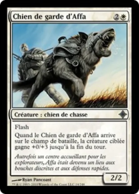 Chien de garde d'Affa, carte Magic ROE 14 — extension L'ascension des Eldrazi