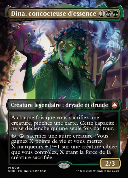 Dina, concocteuse d'essence, carte Magic SOC 1 — extension Secrets of Strixhaven Commander