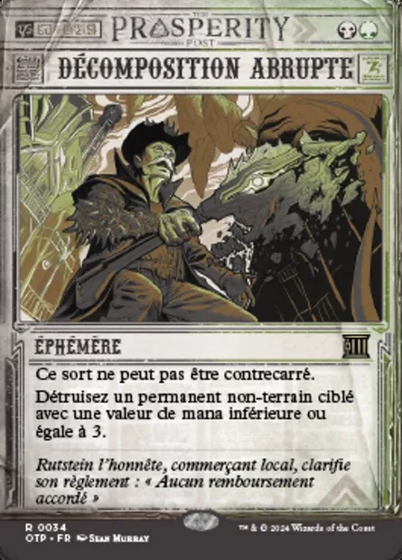 Décomposition abrupte, carte Magic OTP 34 — extension Breaking News