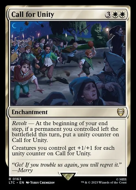 Call for Unity, Magic card LTC 163 — Tales of Middle-earth Commander set