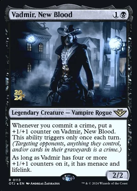 Vadmir, New Blood, Magic card POTJ 113s — Outlaws of Thunder Junction Promos set