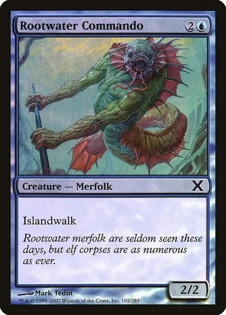 Rootwater Commando, Magic card 10E 102★ — Tenth Edition set
