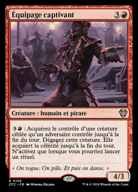Équipage captivant, carte Magic OTC 159 — extension Outlaws of Thunder Junction Commander