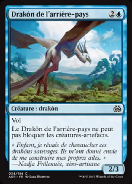 Drakôn de l'arrière-pays, carte Magic AER 34 — extension La révolte éthérique
