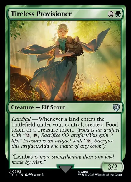 Tireless Provisioner, Magic card LTC 262 — Tales of Middle-earth Commander set