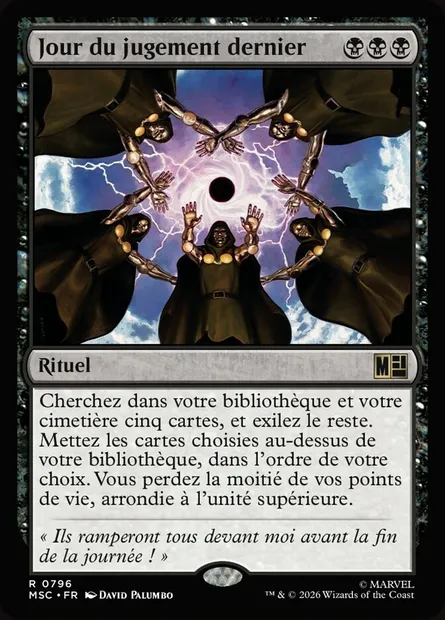 Jour du jugement dernier, carte Magic MSC 796 — extension Marvel Super Heroes Commander