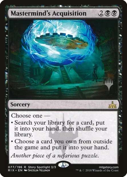 Acquisition de l'esprit supérieur, carte Magic PRIX 77p — extension Rivals of Ixalan Promos