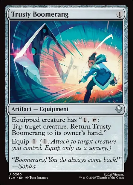 Trusty Boomerang, Magic card TLA 260 — Avatar: The Last Airbender set