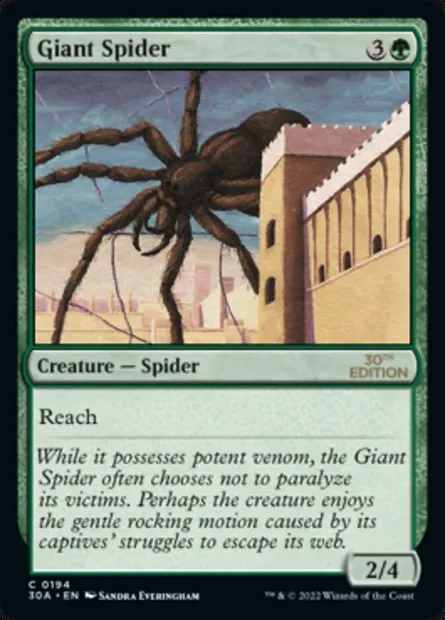 Giant Spider, Magic card 30A 194 — 30th Anniversary Edition set