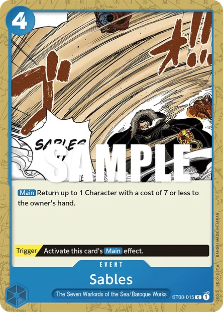 Sables, carte One Piece ST03-015 — extension The Seven Warlords of the Sea