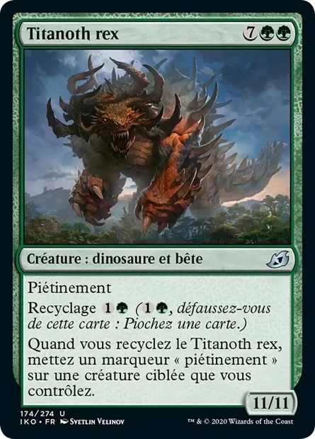 Titanoth rex, carte Magic IKO 174 — extension Ikoria: Lair of Behemoths