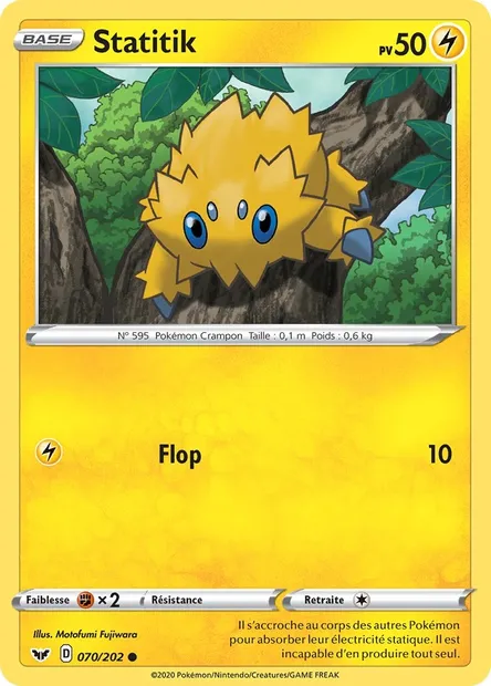 Statitik, carte Pokémon SSH 70 — extension Épée et Bouclier
