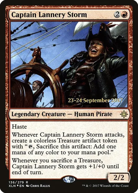 Capitaine Lanneray Tempeste, carte Magic PXLN 136s — extension Ixalan Promos
