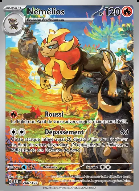 Némélios, carte Pokémon PAL 200 — extension Évolutions à Paldea