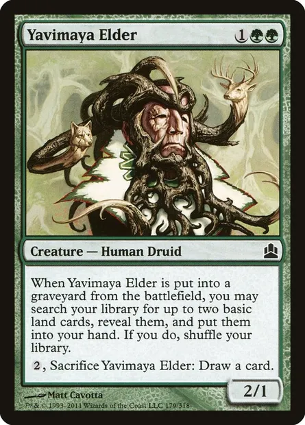 Yavimaya Elder, Magic card CMD 179 — Commander 2011 set