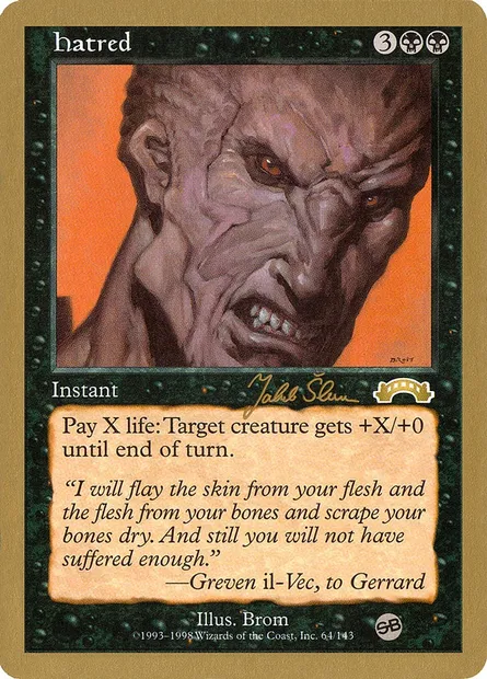 Haine, carte Magic WC99 js64sb — extension World Championship Decks 1999
