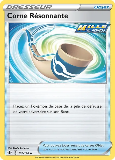 Corne Résonnante, carte Pokémon CRE 136 — extension Règne de Glace