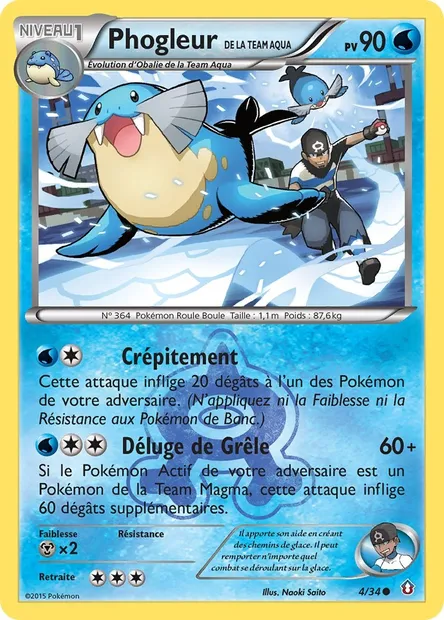 Phogleur de la Team Aqua, carte Pokémon DCR 4 — extension Double Danger