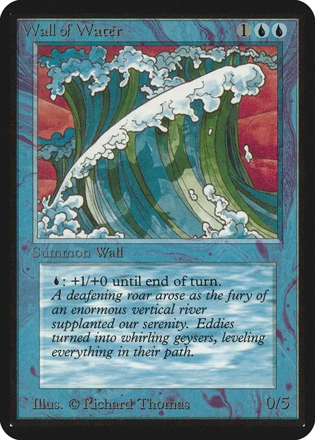 Mur d'eau, carte Magic LEA 90 — extension Limited Edition Alpha