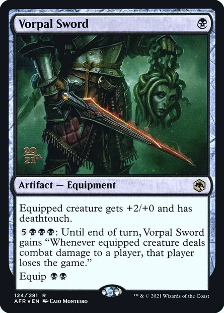 Épée vorpale, carte Magic PAFR 124s — extension Adventures in the Forgotten Realms Promos