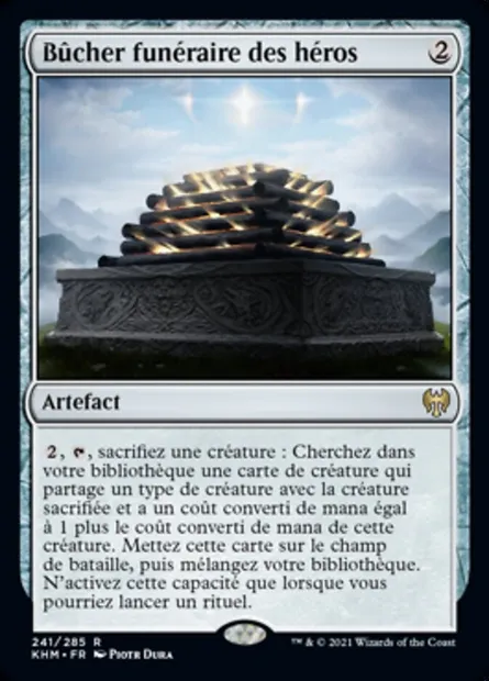 Bûcher funéraire des héros, carte Magic KHM 241 — extension Kaldheim