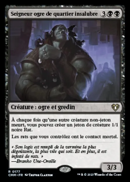 Seigneur ogre de quartier insalubre, carte Magic CMM 177 — extension Commander Masters