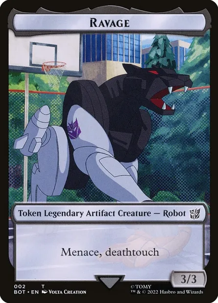 Ravage, carte Magic TBOT 2 — extension Transformers Tokens