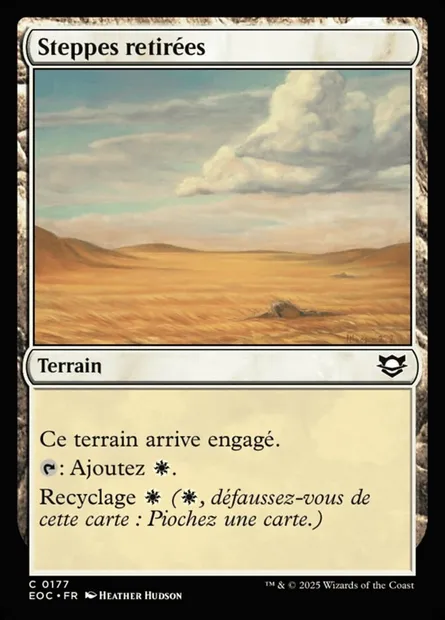 Steppes retirées, carte Magic EOC 177 — extension Edge of Eternities Commander