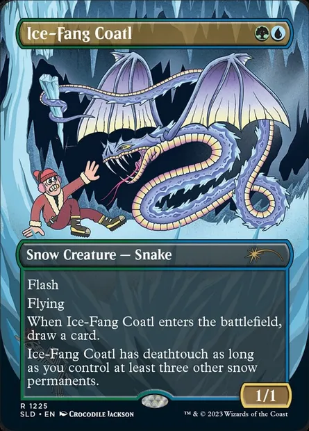 Coatl aux crocs de glace, carte Magic SLD 1225 — extension Secret Lair Drop