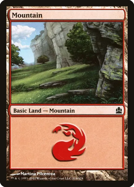 Mountain, Magic card CMD 314 — Commander 2011 set